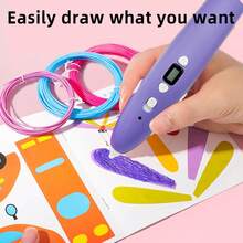 1 支低温 3D 绘图笔、DIY 涂鸦打印笔、3D 涂鸦玩具、艺术工具、生日/圣诞礼物、9M/25M/50M/100M PLA 替换装（耗材）