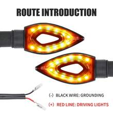 2 pièces/set Éclairages de travail pour moto 12V avec 12 lumières en forme de cœur creux, ampoules LED jaunes haute luminosité, portée d'éclairage claire et lumineuse, câblage non destructif, design cool et attrayant, universel pour les motos