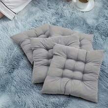 Pack Of 2 - Strap Cushions, 45x45 Cm, Outdoor Decorative Cushions For Garden Chairs, Patio Chair Cushions With Straps, Available In Various Colors - Light Grey - View 2