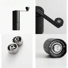 CAFEDEKONA M3 Premium Manual Coffee Grinder Conical Burr Stainl Steel Portable Adjustable Hand Grinder For Espro/Cold Brew/French Pr Travel/Camping/Home Use Black