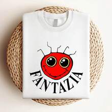 180g pure Cotton Fantazia T Shirt Rave Music Breakbeat House Techno Gabber Festival Raindance 372 Soft Unisex designer clothes Breathable Summer Slightly T-Shirt For Women Casual female fashion women Casual Women Top Graphic Tees Top For Everyday Wear graphic - Blanco - Ver 4