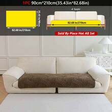 1 件毛绒天鹅绒提花沙发垫防滑宠物友好型座垫，冬季版加厚保暖沙发套，适用于 1-4 人座沙发装饰保护套，可机洗 - 彩色 - 查看 25