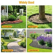 10M/32.8FT 带 30 个特殊钉子景观绿化分隔带 - 耐用的 L 形草石隔离屏障，用于树木景观美化，螺丝设置设计，易于安装和维护，无需挖掘边缘，用于草坪、土壤阻挡和花园绿化