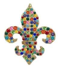 Zinklegierung Strass Kristall Diamant Anker Brosche, Weihnachtsgeschenk