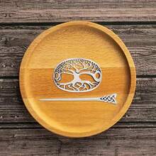 2 peças de grampos de cabelo retrô Viking Tree of Life, grampos de cabelo de broche de xale de metal, acessórios decorativos de suéter e cachecol feminino