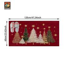 Capacho antiderrapante com padrão de árvore de Natal, capacho antiderrapante de superfibra, adequado para decoração de festas de fim de ano, cozinha, banheiro, sala de jantar, quarto, pode ser dado como presente de Natal