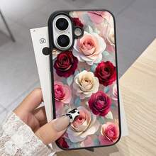 حافظة هاتف رومانسية مزهرة متوافقة مع Apple & ، تغطي الحالة بنمط وردي حيوي بظلال متنوعة من الأحمر الزاهي إلى البيج الناعم، التصميم الحقيقي يجلب حديقة الزهور إلى أطراف أصابعك. لا توفر فقط الحماية الشاملة لهاتفك ، ولكن تضيف أيضًا لمسة شعرية رومانسية إلى حياتك ، خيار مثالي للمستخدمين الذين يحبون العناصر الزهرية ويسعون إلى الجمالية الأنيقة ، مما يجعل جهازك المحبوب يشع بسحر لطيف.