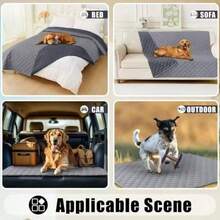 Cubierta impermeable para cama de mascota (perro/gato), manta suave y reversible para mascotas, lavable a máquina, a prueba de fugas, cubierta para sofá de gato y perro, adecuada para sofás y muebles, color gris claro.