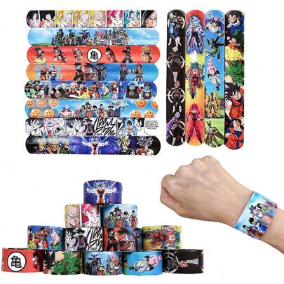 bandai Goku Schnapparmband - Super Saiyajin Armband mit Kamehameha Wellen Design, perfekt für Cosplay Events, Geburtstagsfeiern, Anime Conventions, Alltagsgebrauch, Sammlerstück für Fans & Manga Liebhaber