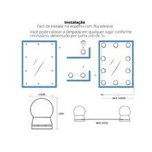 Dressing Room Light Kit 3 Colors 10 Self-Adhesive LED Bulbs Warm White And Cold With Control - 白色 - 查看 3