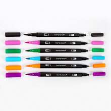 120 PCS Dual Markers Brush Pen Fine Double Tip Point Art Marker For Adult Coloring Hand Lettering Writing Planner Journal Note Calligraphy Drawing Art Craft School Supplied