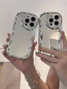 Ốp lưng điện thoại tối giản màu bạc ánh gương, mạ điện, chất liệu dày dặn, chống rơi vỡ, tương thích với iPhone 17/17 Pro Max/16/11, 16 Pro Max, 13, 11, 12, 13, 14, 16, 15, 7, XS, 16 Plus, 16 Pro Max. Quà tặng sinh nhật mùa xuân. - Nhiều màu - Xem 3