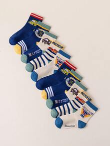 Disney 10/5 正品汽车圣诞节儿童袜子新年厚款礼品袜男童冬季袜子卡通汽车圣诞新年动画袜子男童袜子家居袜创意礼品袜儿童袜子