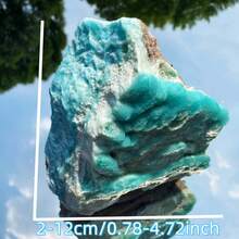 1pc Rare Blue Aragonite Mineral Specimen - Natural Smithsonite Quartz Crystal, Bohemian Style Home/Office Desk Decor, Unique Gift For Christmas, Halloween, Valentine's Day, Crystal Collectors & Enthusiasts