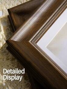 1pc Vintage American Style Wooden Photo Frame (6 Inch), Rectangular Desktop Display With Multiple Compartments For Organized Photo Storage, Elegant Home Decor, Desktop Organizer, Vintage Minimalist Slanted Frame, Horizontal Desktop Or Wall Decor, Anniversary Wedding Valentine's Day Gift, Office Wall Decor, Retro Appearance, High-Quality Craftsmanship, Durable Structure, Desktop Or Wall Mounting - Multicolor - View 10