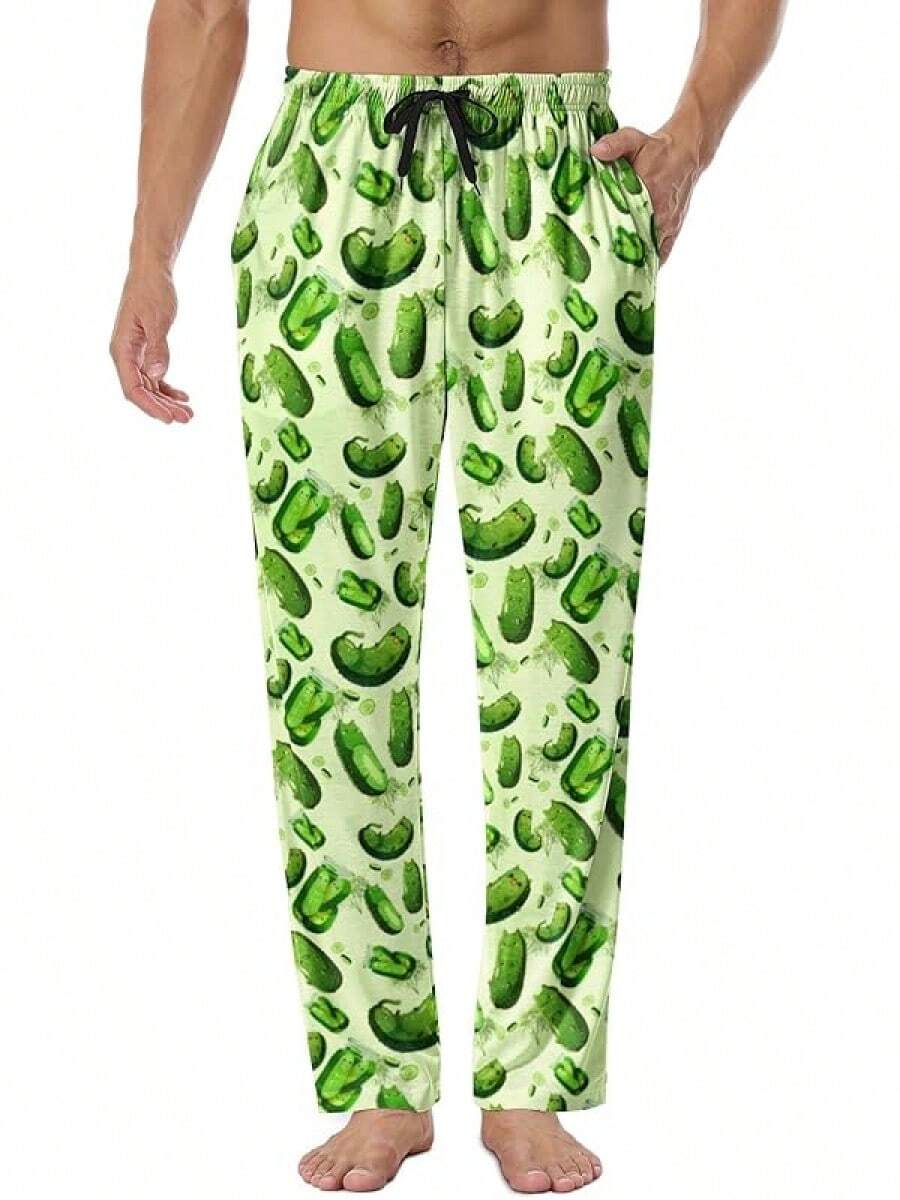 Mens Pajama Pants, Soft Lounge Sleep Pants With Pockets Lightweight Long Pajama Bottoms For Menhalloween - 泡菜貓 - 查看 1