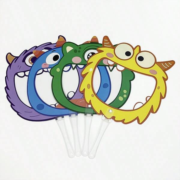 4pcs Monster Eating Words Finger Reading Stick Hand Holding Cards English Classroom Teaching Aids Early Education Primary School English Literature Mathematics Kindergarten Classroom Games Early Education Teaching Aids Fun Little Monsters Eating Words Finger Reading Cards Letter Recognition Hand Holding Cards English Classroom Teacher Student Teaching Early Education Game Props (Some Styles May Be Random)