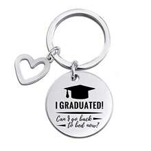 Graduation Gifts Keychain 2023 For Her Him Funny Graduation Gifts For Daughter Son Student Middle High School College Graduation Grad Gifts For Women Men I Graduated Can I Go Back To Bed Now Keychains