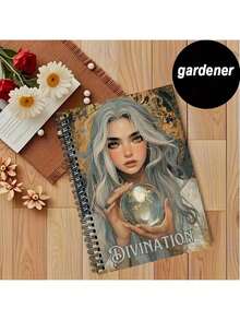 55 Page Witchcraft And Spiritual Explorer Divination Handbook - Mysterious Symbols, Tarot Guide, Rune Charts And Astrology Tools For Magic Practice, Intuitive Development - Adult Witcher's Magic Book Or Shadow Diary, Spiritual Growth Book, Charm Cover Art, Art Design