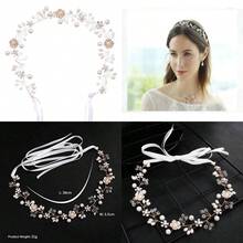 Uongeod Crystal Pearl Bridal Headband Bohemian Headpiece Leaf Hair Vine Flower Wedding Hair Accessories 1 Count Pack Of 1 Pearl