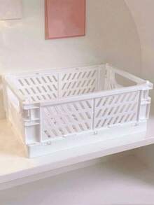 1 Hộp đựng đồ bằng nhựa gấp gọn, giỏ gấp di động, có thể xếp chồng lên nhau, dùng để đựng mỹ phẩm, trang sức, đồ chơi, giải pháp sắp xếp nhà cửa đa chức năng với thiết kế nhẹ, bền, các mặt bên thoáng khí, hộp có thể gấp gọn dùng để đựng mỹ phẩm, trang sức, phụ kiện, đồ chơi nhỏ, đồ dùng thủ công, đồ dùng học tập, phòng ký túc xá, tủ quần áo, bàn trang điểm, bàn làm việc, phòng thủ công, nhà bếp, phòng giặt, du lịch, tay cầm kẹp, tiết kiệm không gian, dễ lắp đặt, tay cầm chắc chắn, trong suốt, có thể xếp chồng lên nhau để giữ cho không gian sống luôn gọn gàng. - Nhiều màu - Xem 12