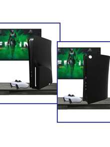 2pcs PlayStation5 Slim Disc Edition Console Silicone Protective Case + 1pc Controller Protective Cover + 10pcs Controller Joystick Cap Set, Dust-Proof, Scratch-Resistant, Waterproof, Skin-Friendly Soft Silicone, Easy To Install And Store, Enhance Gaming Experience - Multicolor - View 8