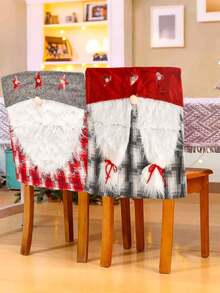 Fundas para sillas de cocina decorativas de Navidad, fundas para respaldo de silla de Papá Noel para fiestas navideñas, decoración de sillas de comedor y cocina, decoraciones navideñas para el hogar