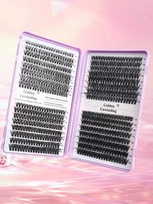 30D+40D+50D+60DMixed 640Pcs Lash Extension Kit, DIY Lash Extension Kit, Individual Lashes Clusters Kit D Curl Eyelash Extension Kit With Bond And Seal And Lash Applicator Tool, Lashes Kit For Daily Use, Party, Travel, Or As A Gift For Your Family And Friends