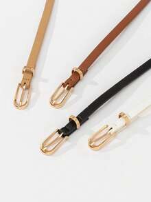 4 件/1 件女孩细金色带扣腰带套装（不含打孔工具）夏季、秋季、秋季、#ChristmasStyle - 100 - 查看 7