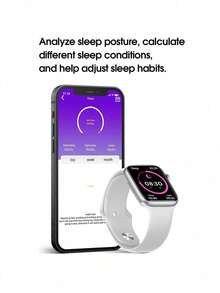 Microwear 2.07" HD Touchscreen Unisex Smart Watch, Fitness Tracker, Phone Call, Heart Rate & Blood Oxygen Monitor, Sleep & Activity Tracking, Compatible With IOS & Android - Silver - View 5