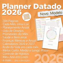 Planner Datado 2026 Capa Dura Espiral 15x21cm Semanal Mensal | MP2 | FábriCaderno - Tamanho Único - Visão 3