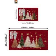 Capacho antiderrapante com padrão de árvore de Natal, capacho antiderrapante de superfibra, adequado para decoração de festas de fim de ano, cozinha, banheiro, sala de jantar, quarto, pode ser dado como presente de Natal