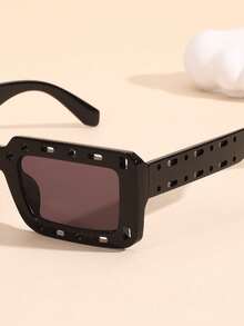 1副儿童PC奶酪孔框小方框可爱时尚派对眼镜，适合搭配时尚服饰，优雅百搭，适合派对、家庭聚会等场合。 - 彩色 - 查看 7