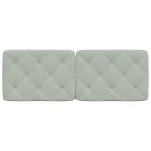Cuscino Testiera Grigio Chiaro 120 cm in Velluto
