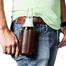 1pc Beer Bottle Holster, Adjustable Waist Bag For Men, Waterproof Beverage Holder, Easy Access Drink Pouch For Outdoor Activities And Travel, Beer Accessories
