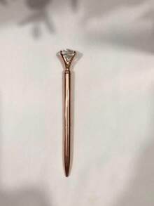 3 piezas/5 piezas/8 piezas Bolígrafos con bola de diamante falso metálico de color oro rosa con brillo, gran regalo para amigos, familia, estudiantes, fiestas, bodas, suministros de oficina y escolares - Oro rosa - Ver 17