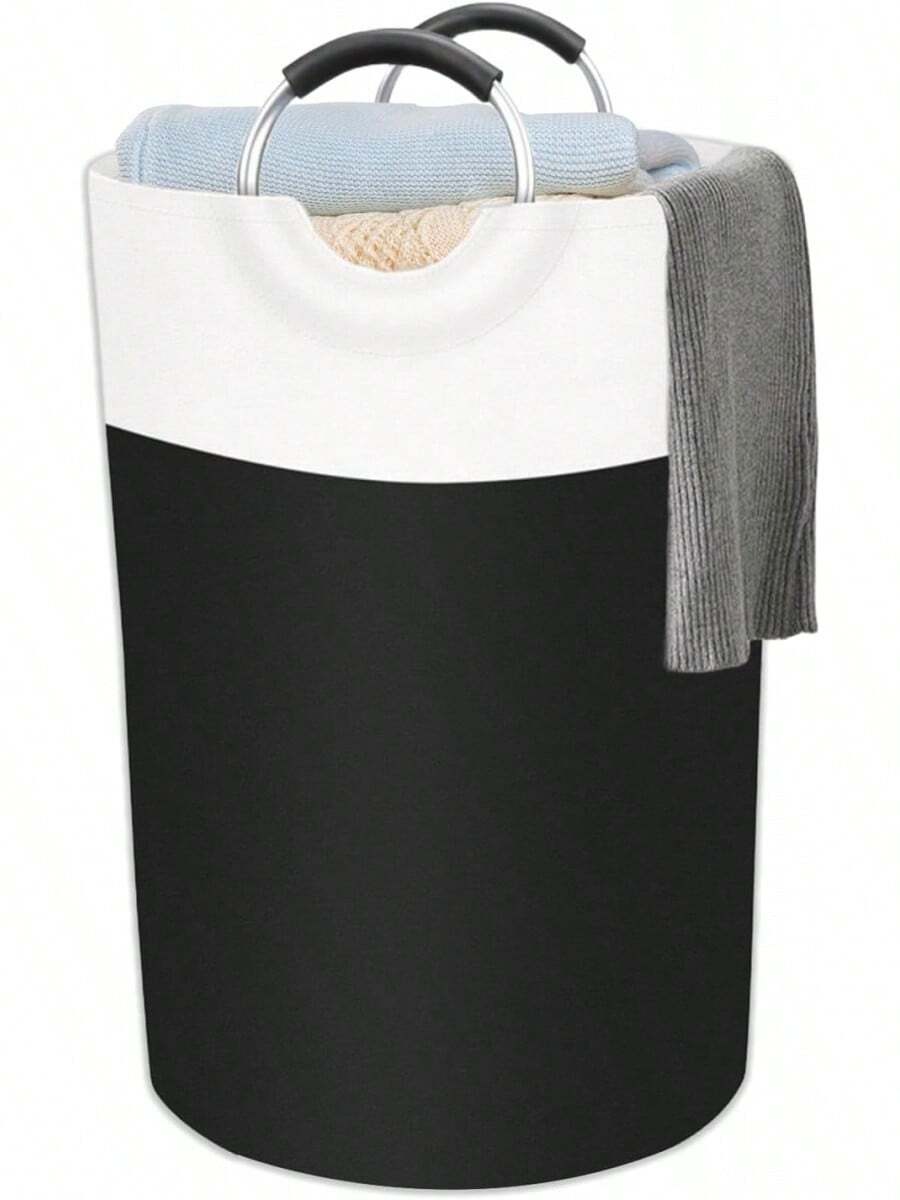 100L Cesto para Ropa Sucia, Cesta de Lavandería Plegable y Impermeable para Baño, Lavadero y Dormitorio, Juguete Infantil Multifunción y Cesta de Almacenamiento de Bocadillos - Flores grises - Ver 1