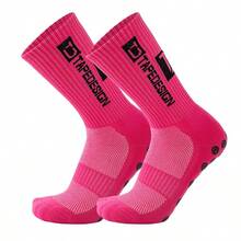 1 paire de chaussettes de sport de football avec lettres pour l'extérieur, chaussettes de sport à fond épais en terry antidérapant, chaussettes d'automne - Multicolore - Voir 13