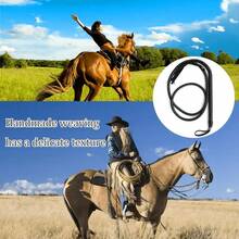 1pc Heavy-Duty Western Cowboy Whip, Ergonomic Handle And Hanging Loop Design, Long Shaft For Dressage, Obstacle Course, And Western Riding, Durable & Versatile Training Whip With Realistic Crack Sound, Ideal Gift For Equestrian Enthusiasts And Horse Racing Events