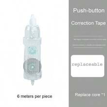 New Spring Product - Retractable White Correction Tape - Correction Tape Pen, Convenient To Use Cute Pencil-Shaped Eraser Applicator, Instantly Corrects Mistakes, Suitable For Office Supplies - Back To School Stationery