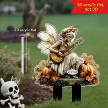 حامل أكريليك أخضر على شكل حورية الغابة أسلوب جديد 2D لزينة الأماكن الخارجية والحدائق والحاويات، مشهد حورية الغابة الأكريليكي، مناسب لعيد الفصح