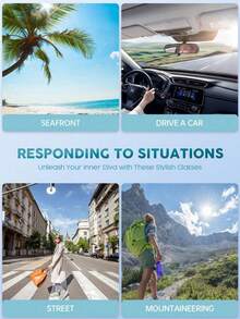 1副男女通用时尚复古金属多面时尚眼镜 - 彩色 - 查看 5