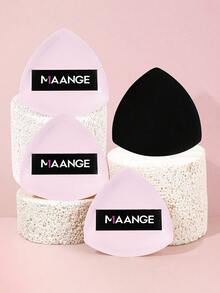 MAANGE 4个装三角化妆海绵，湿用型，柔软亲肤，便携实惠，适合旅行，可作为圣诞礼物、化妆品、化妆工具、平价必备品、礼品、女士礼物、圣诞礼物、赠品、旅行用品、廉价好物、旅行必备 - 粉色 - 查看 3