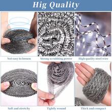 Spülstahl, Edelstahl-Scheuerschwamm, Metallscheuerschwamm, Topfscheuerschwamm, Küchen-Reinigungsschwamm, für Schüsseln, Töpfe, Herde, Dunstabzugshauben, Spülbecken, Badezimmerreinigung, Reinigungsbedarf, Küchen-Utensilie, hergestellt in China.