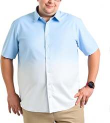 Button Down Shirts For Men Causal Big And Tall Shirt Short Sleeve Beach Summer Work Tops Plus Size 2XL-7XLhalloween - 黑色 - 查看 10