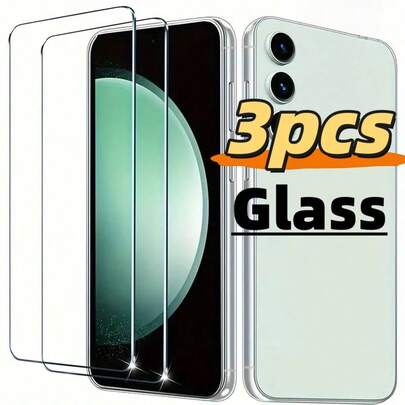 3片装钢化玻璃屏幕保护膜，兼容三星Galaxy A54 / A13 / A34 / A12 / A53 / A14 / A71 / A52 / A23 / A32 / A73 / A50 / A33 / A22 5G及类似型号，高清、无气泡、防刮花