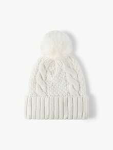 1/2pcs Unisex Autumn/Winter Warm Thermal Lined Beanie Hat, Versatile Knit Cap Suitable For Daily Wear, Hiking, Etc. - H - View 7