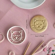 Khuôn làm bánh quy ép 3D hình mèo dễ thương dùng trong gia đình, khuôn cắt bánh quy fondant hình mèo, dụng cụ trang trí món tráng miệng - khuôn mèo - Xem 7
