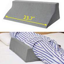 24in/34.2in Bed Wedges & Body Positioners, 30 Degree Wedge Pillow For Side Sleeping/After Surgery, Triangle Foam Bed Wedge Pillow With Blue Machine Washable Cover, For Pregnancy, Back - Multicolor - View 5
