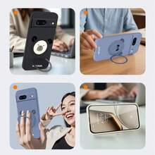 Cute Panda Phone Case With Stand Compatible With Pixel 6, 6 Pro, 7, 7 Pro, 7A, 8, 8 Pro, 8A, 9, 9 Pro, 9A, 10, 10 Pro, Galaxy S21, S22, S23, S24 Plus, S25, Compatible With IPhone 15, 16, 17, 17 Pro Max, 12, 13, 14 - White Panda - View 2